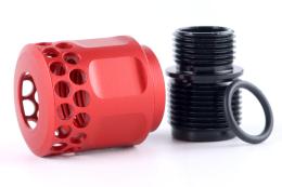 J12 タイプ コンペンセイター 12mm逆ネジ-14mm逆ネジ対応 RED