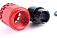 J12 タイプ コンペンセイター 12mm逆ネジ-14mm逆ネジ対応 RED