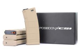 POSEIDON/CSI M4 電動ガン対応 GEN3スタイル 220連 マガジン 4本 TAN