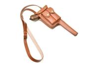 WWII ドイツタイプ 牛革ホルスター モーゼルM712対応 ブラウン