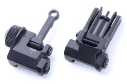 KACタイプ 20mmレール対応 フォールディング アイアンサイトセット BK