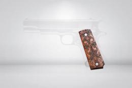 M1911A1 ウッドパネル　聖書詩篇144:1　M1911A1　リアルウッド