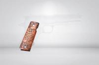 M1911A1 ウッドパネル　聖書詩篇144:1　M1911A1　リアルウッド